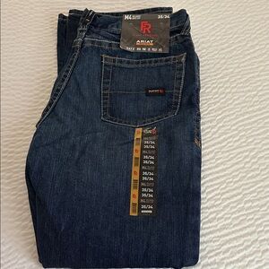 Ariat FR (flame resistant) Men's Relaxed Fit Dark Blue Jeans